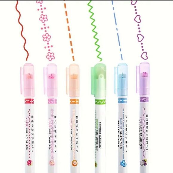 SINMIO Stylish Pen Set 6 Colors/Designs - Picture 1 of 6